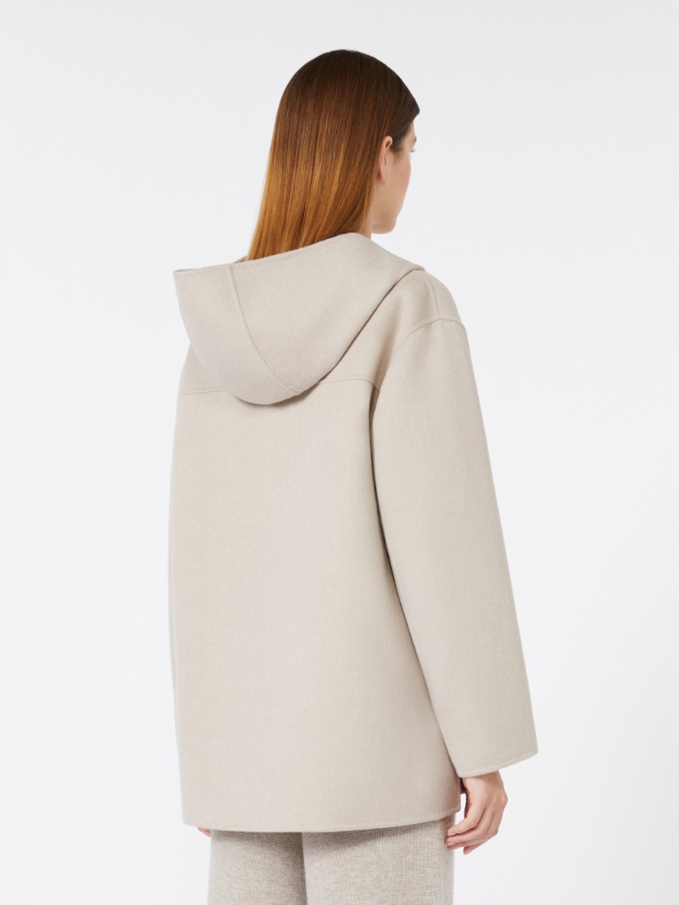 绵羊毛连帽夹克外套 - 米色 - Marina Rinaldi - 3