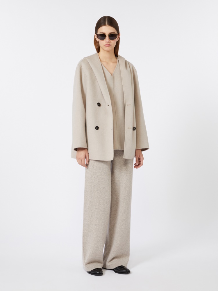 绵羊毛连帽夹克外套 - 米色 - Marina Rinaldi - 2