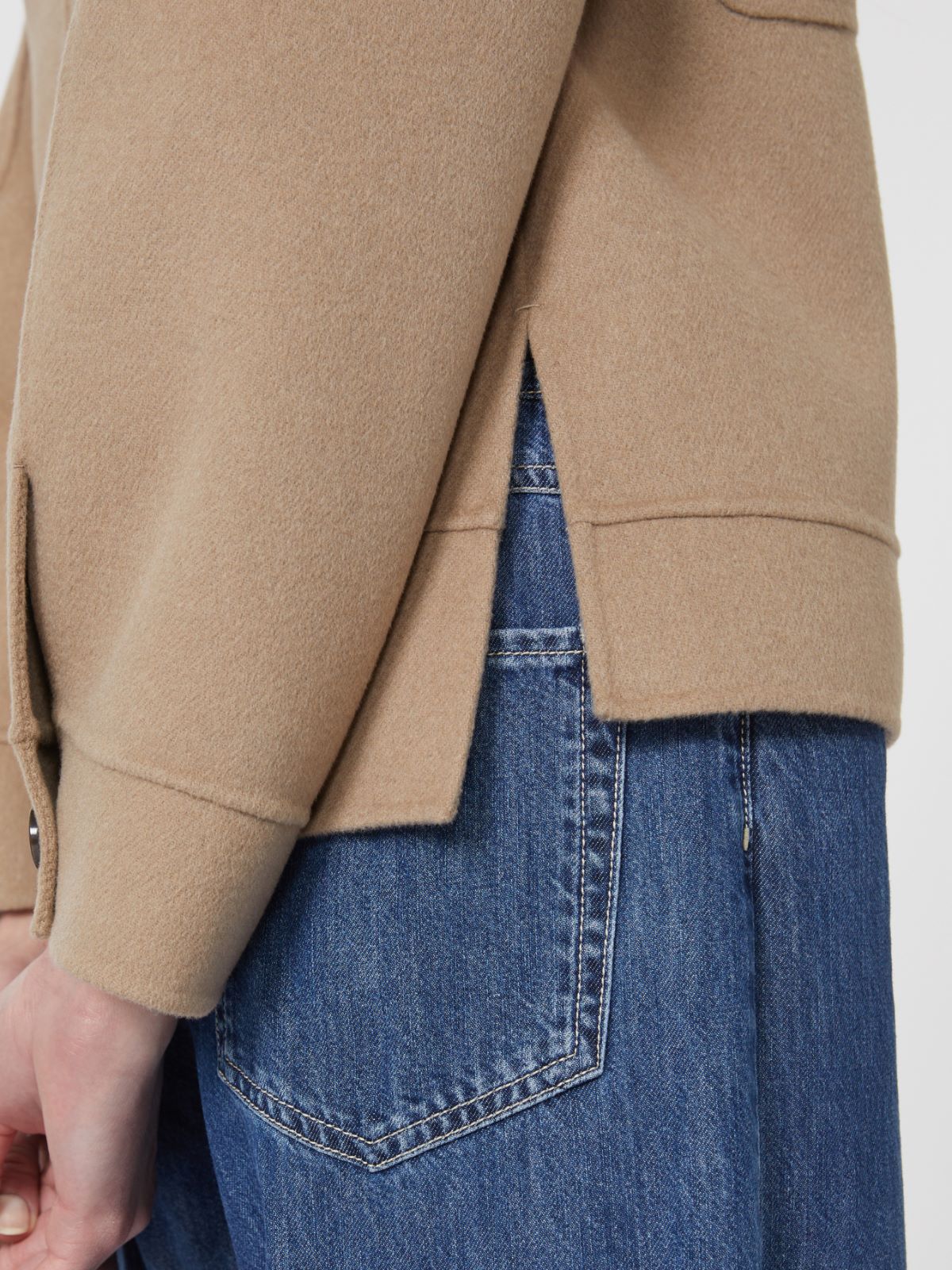 Short wool jacket - 米色 - Marina Rinaldi - 4