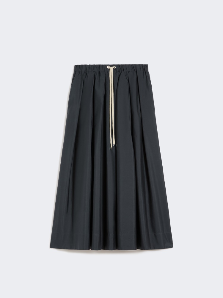 棉质A字长款半身裙 - 蓝色 - Marina Rinaldi - 5