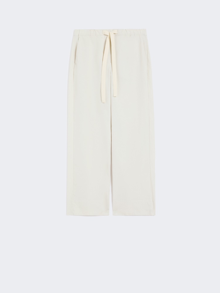 棉质直筒长裤 - 冰色 - Marina Rinaldi - 5