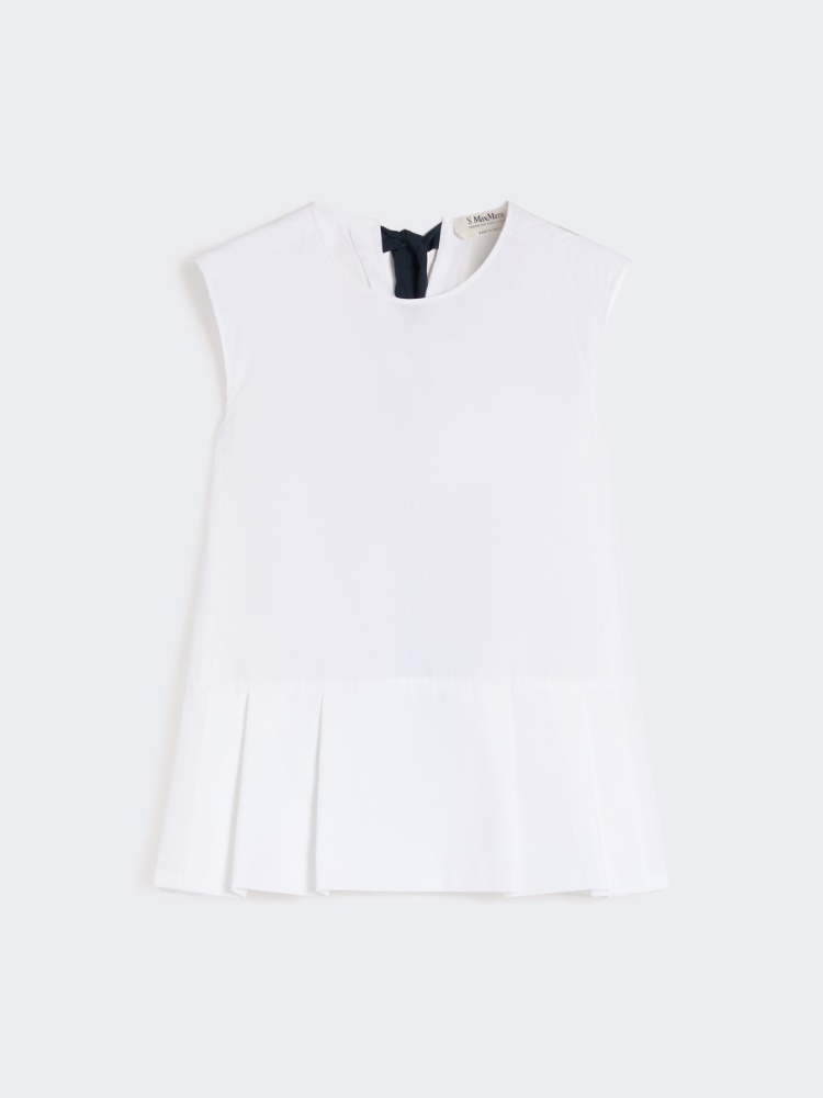 Cotton poplin top - 白色 - Marina Rinaldi