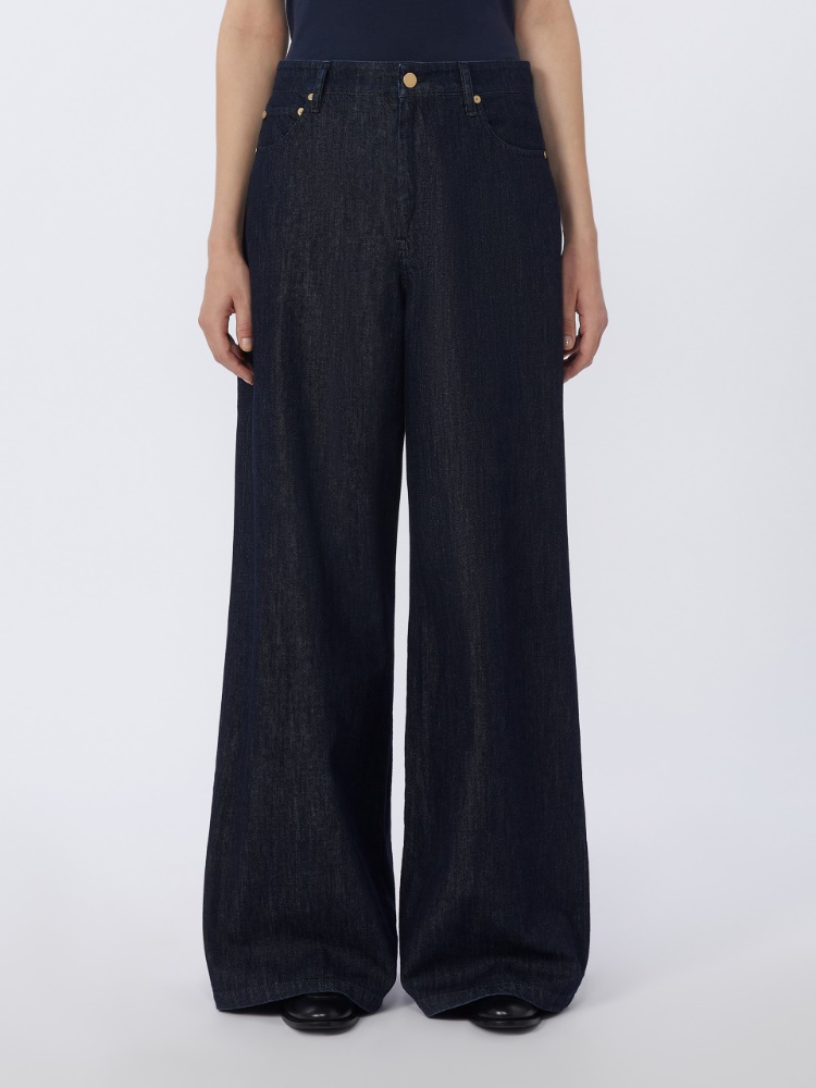 棉质混纺直筒牛仔裤 - 蓝色 - Marina Rinaldi - 2