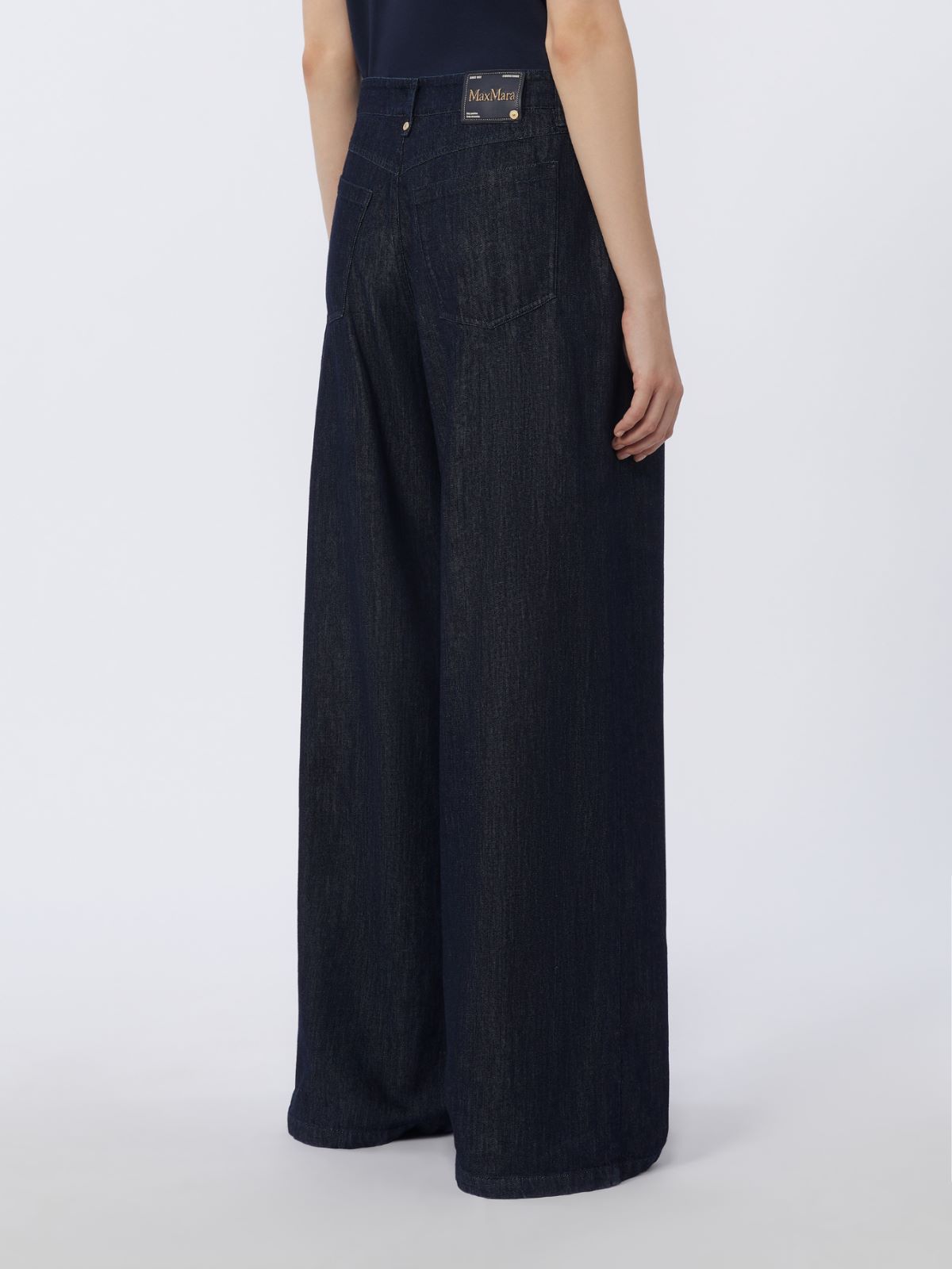 棉质混纺直筒牛仔裤 - 蓝色 - Marina Rinaldi - 3