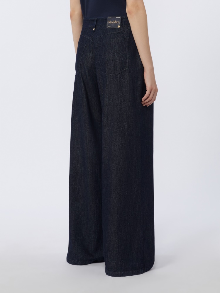 棉质混纺直筒牛仔裤 - 蓝色 - Marina Rinaldi - 3