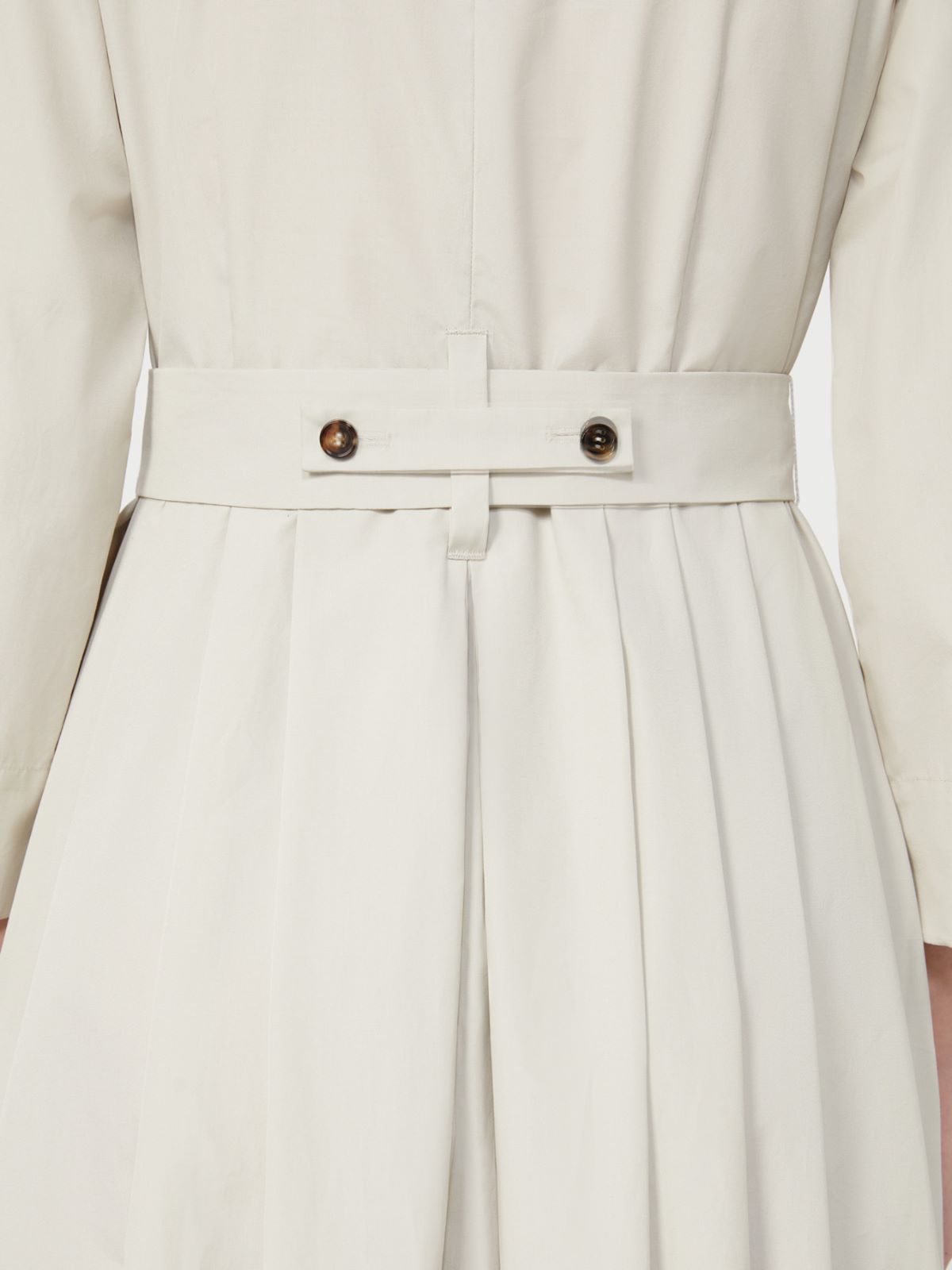 棉质圆领长款连衣裙 - 冰色 - Marina Rinaldi - 4