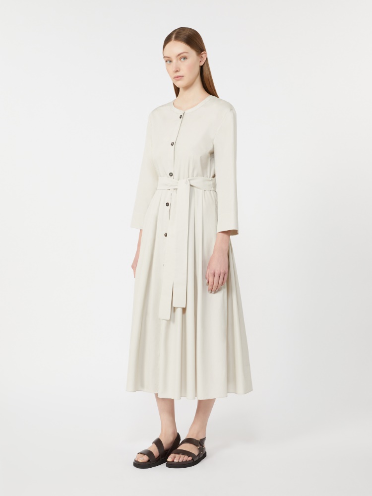 Cotton poplin dress - 冰色 - Marina Rinaldi - 2