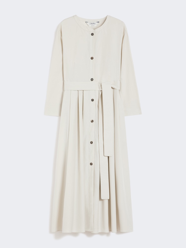 Cotton poplin dress - 冰色 - Marina Rinaldi