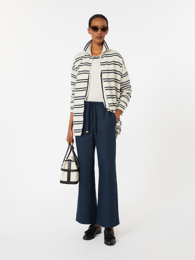 Wool yarn cardigan - 白色 - Marina Rinaldi