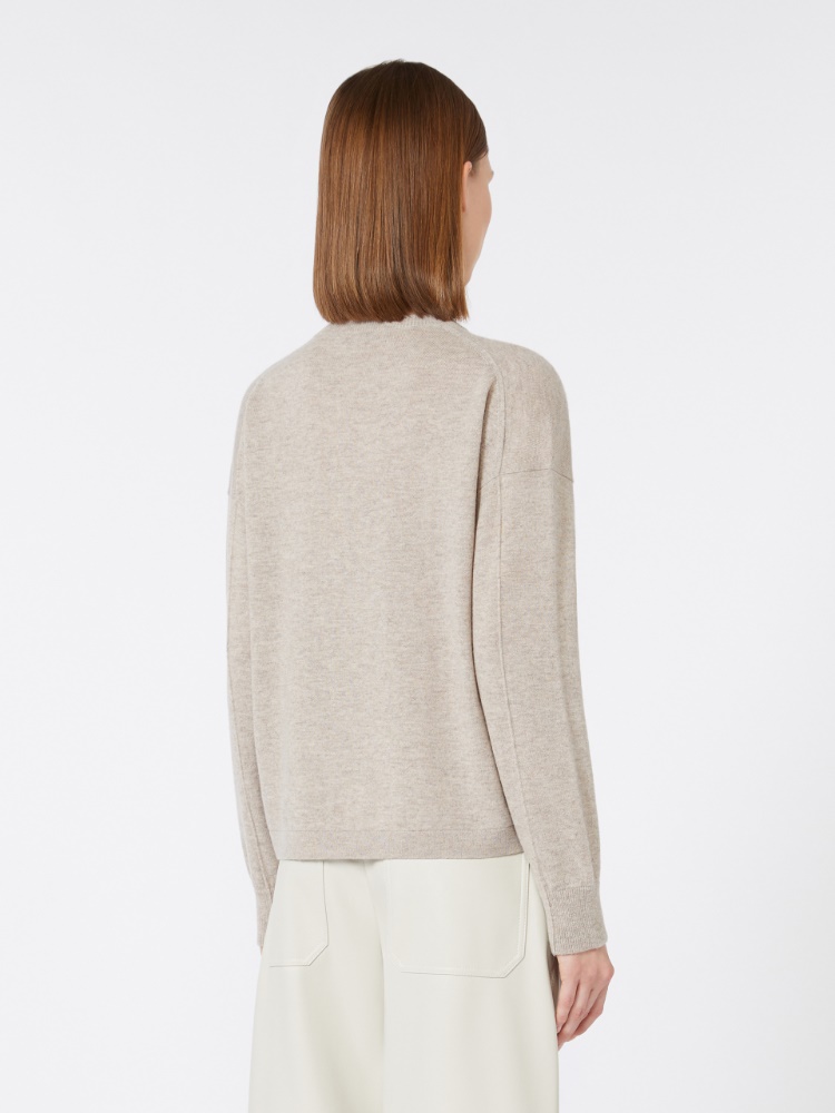 Boxy-fit wool and cashmere sweater - 米色 - Marina Rinaldi - 3