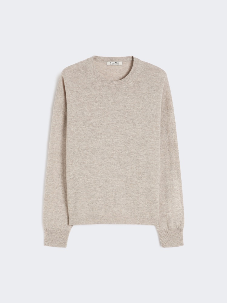 Boxy-fit wool and cashmere sweater - 米色 - Marina Rinaldi