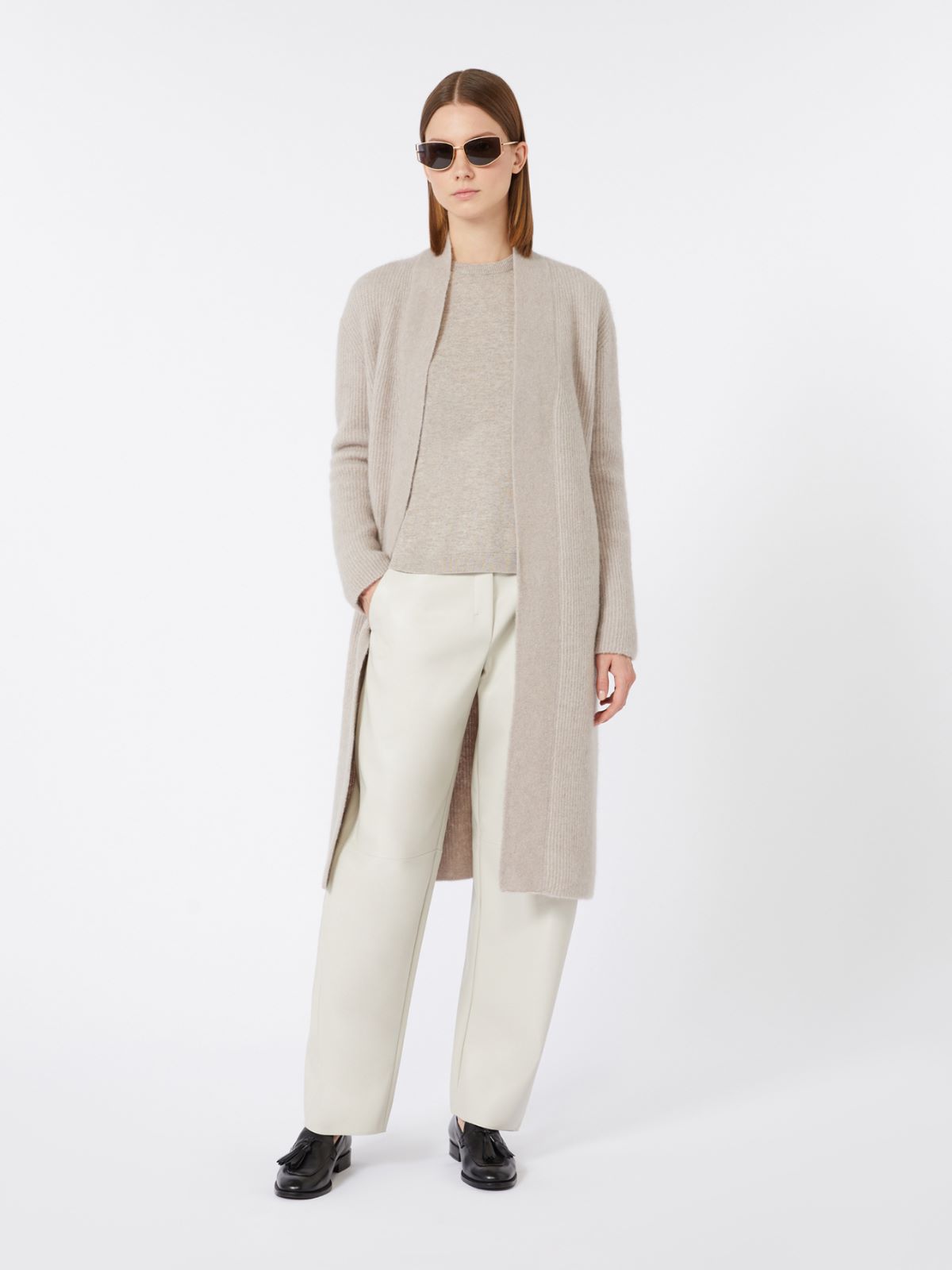 Boxy-fit wool and cashmere sweater - 米色 - Marina Rinaldi