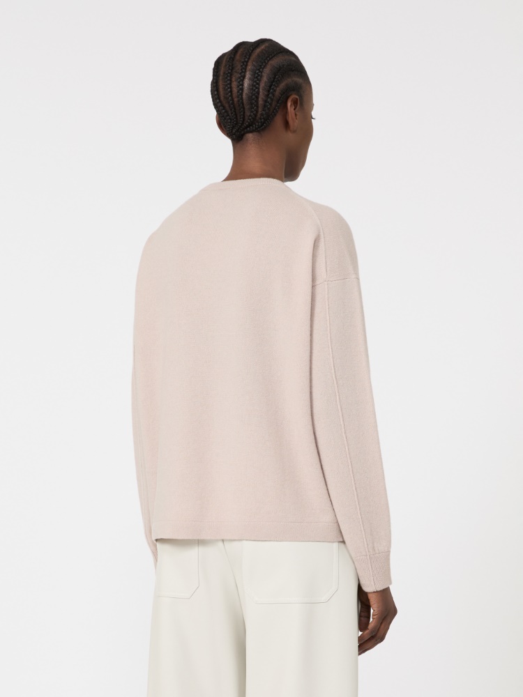 Boxy-fit wool and cashmere sweater - 米色 - Marina Rinaldi - 3