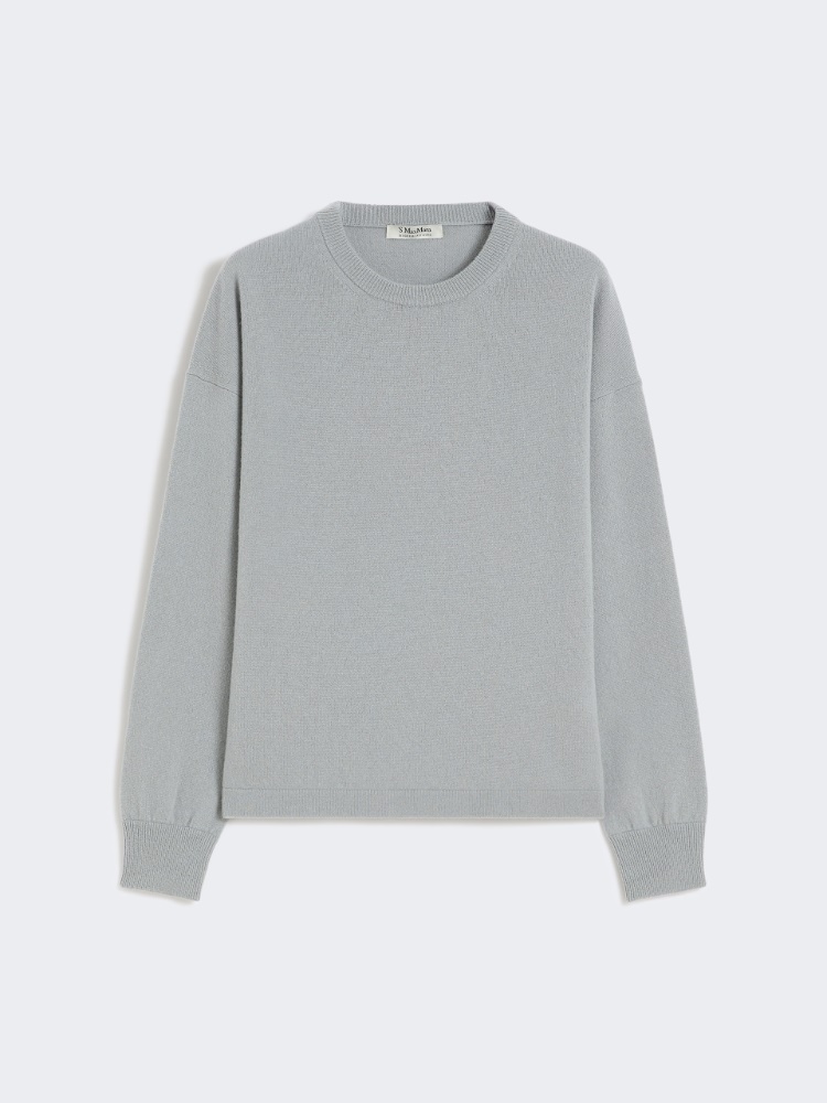 Boxy-fit wool and cashmere sweater - 天藍色 - Marina Rinaldi - 7