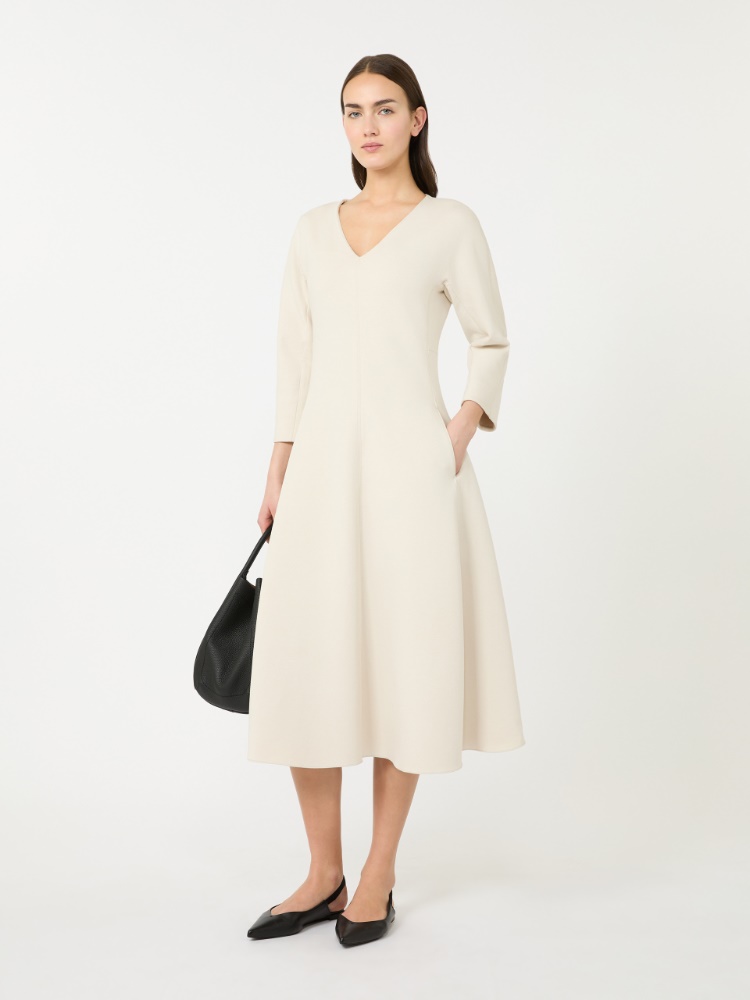 Stretch jersey dress - 本色 - Marina Rinaldi - 2