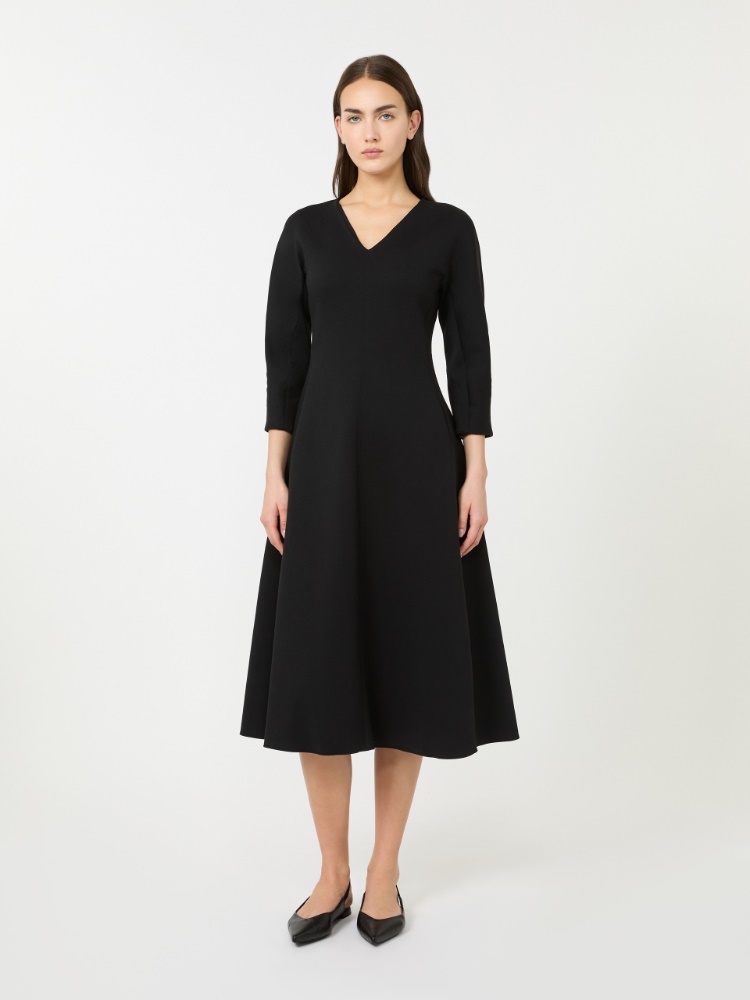 Stretch jersey dress - 黑色 - Marina Rinaldi - 2