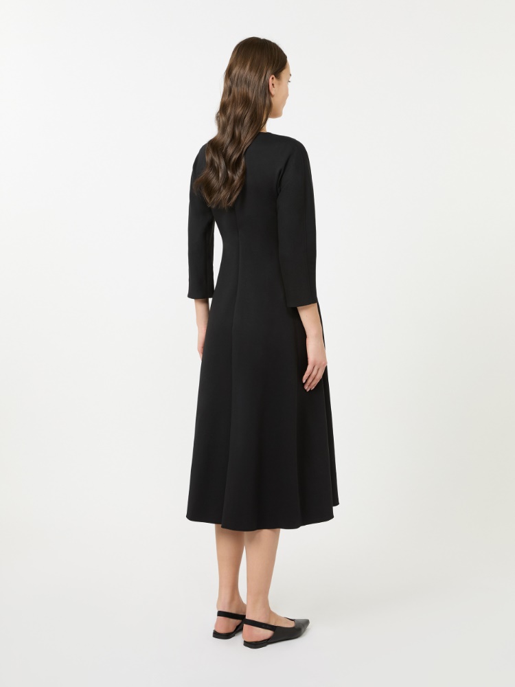 Stretch jersey dress - 黑色 - Marina Rinaldi - 3