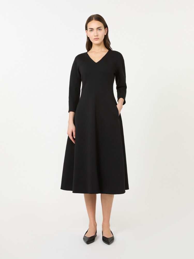 Stretch jersey dress - 黑色 - Marina Rinaldi - 2