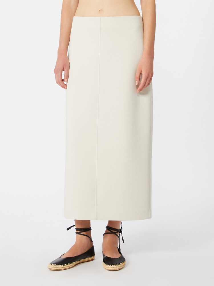 Straight-fit scuba jersey skirt - 米色 - Marina Rinaldi - 2