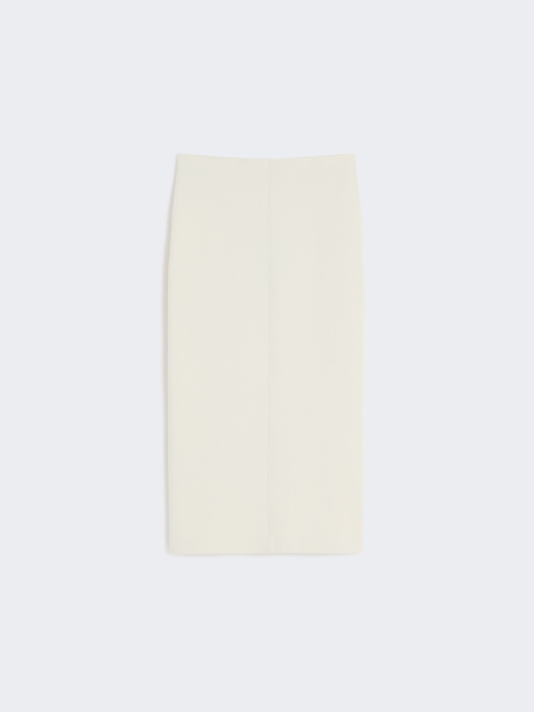 Straight-fit scuba jersey skirt - 米色 - Marina Rinaldi - 5