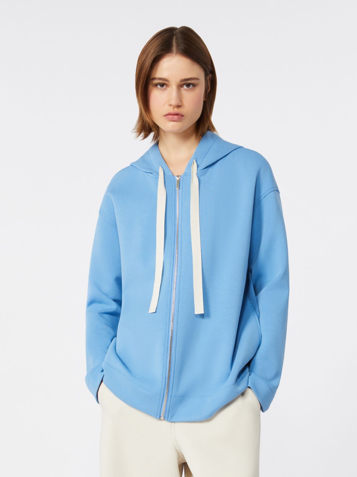 Scuba jersey logo sweatshirt - 绿蓝色 - Marina Rinaldi - 2