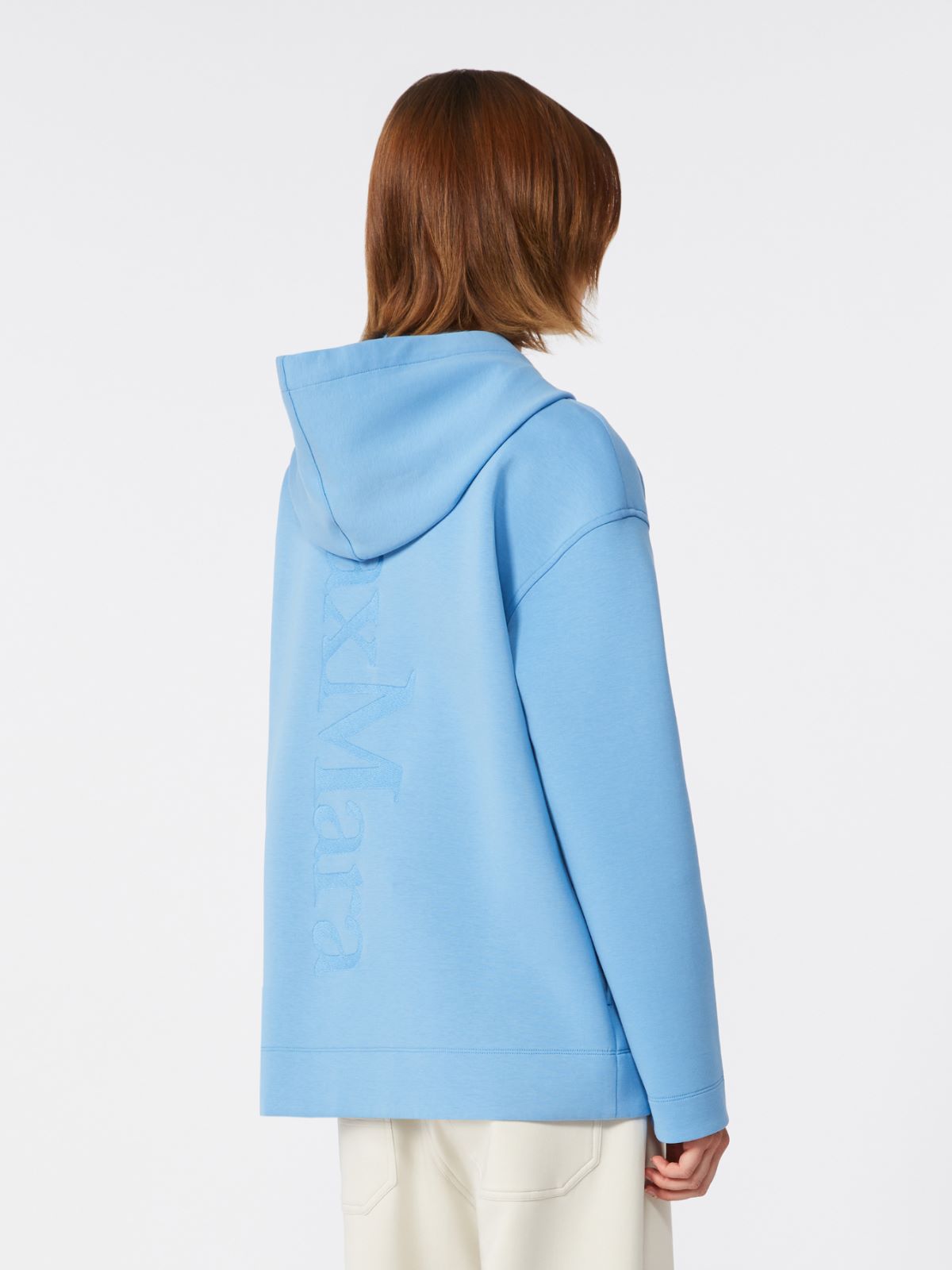 Scuba jersey logo sweatshirt - 绿蓝色 - Marina Rinaldi - 3