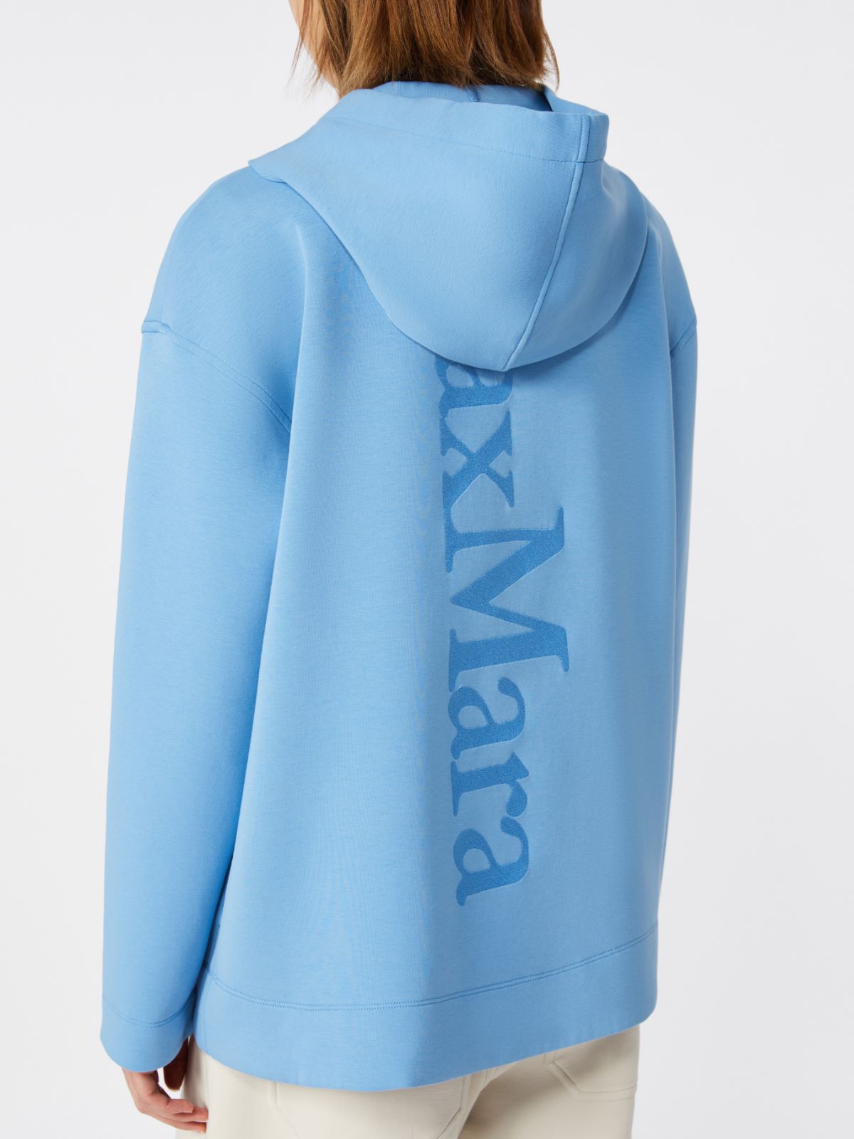 Scuba jersey logo sweatshirt - 绿蓝色 - Marina Rinaldi - 4