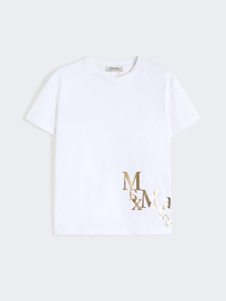 Jersey print T-shirt - 白色 - Marina Rinaldi - 6
