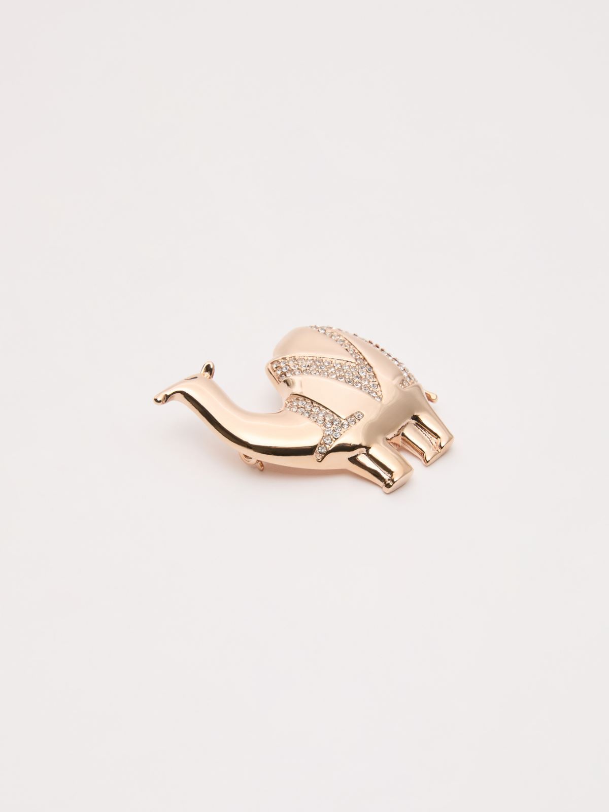 金属泰迪熊骆驼胸针 - 金色 - Marina Rinaldi - 2