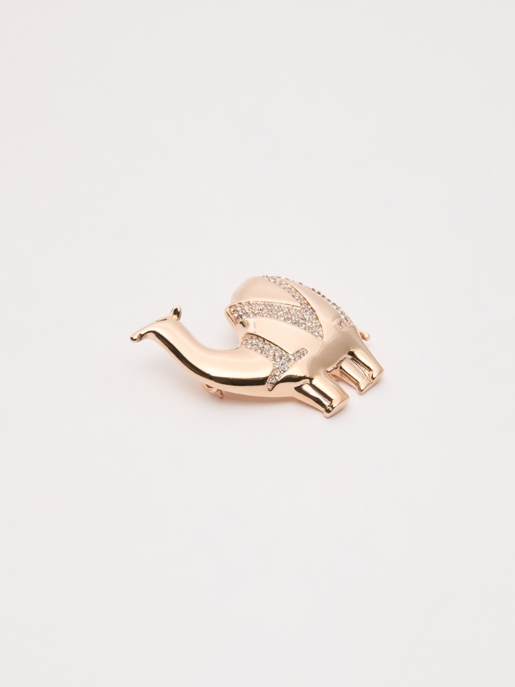 金属泰迪熊骆驼胸针 - 金色 - Marina Rinaldi - 2