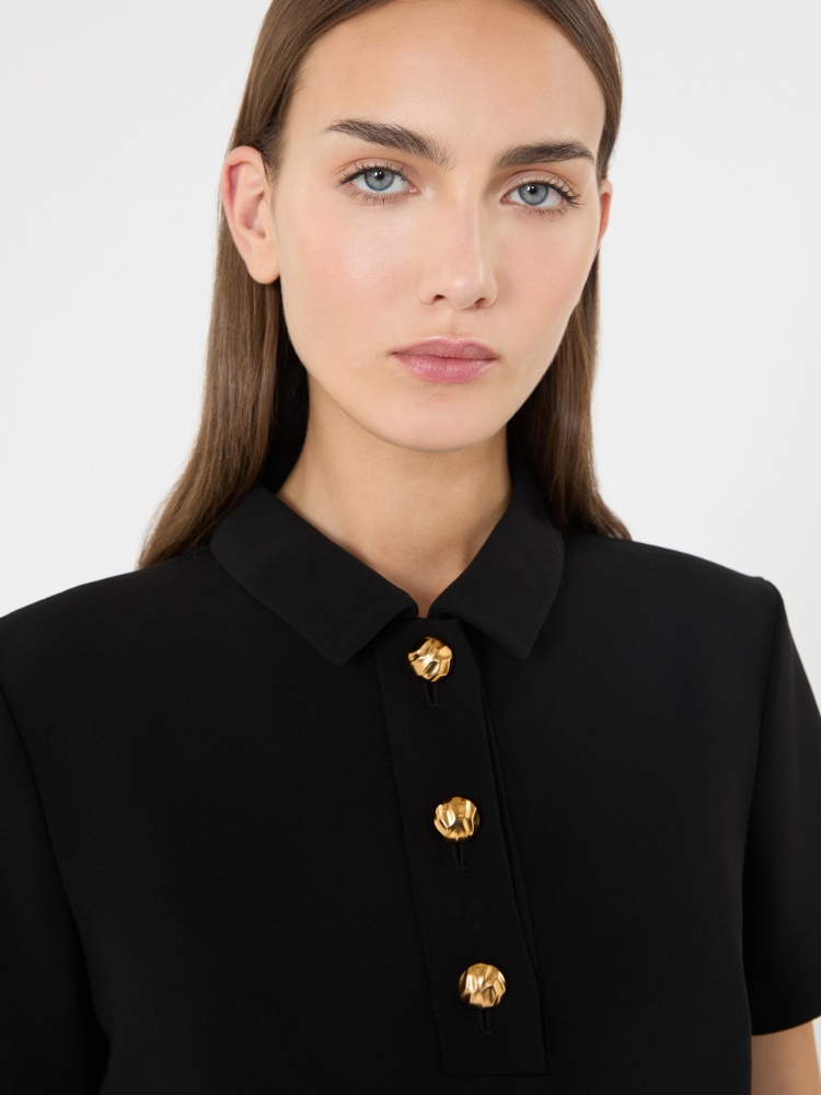Polo领连衣裙 - 黑色 - Marina Rinaldi - 4